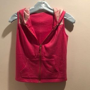 Girls vest with lace lining